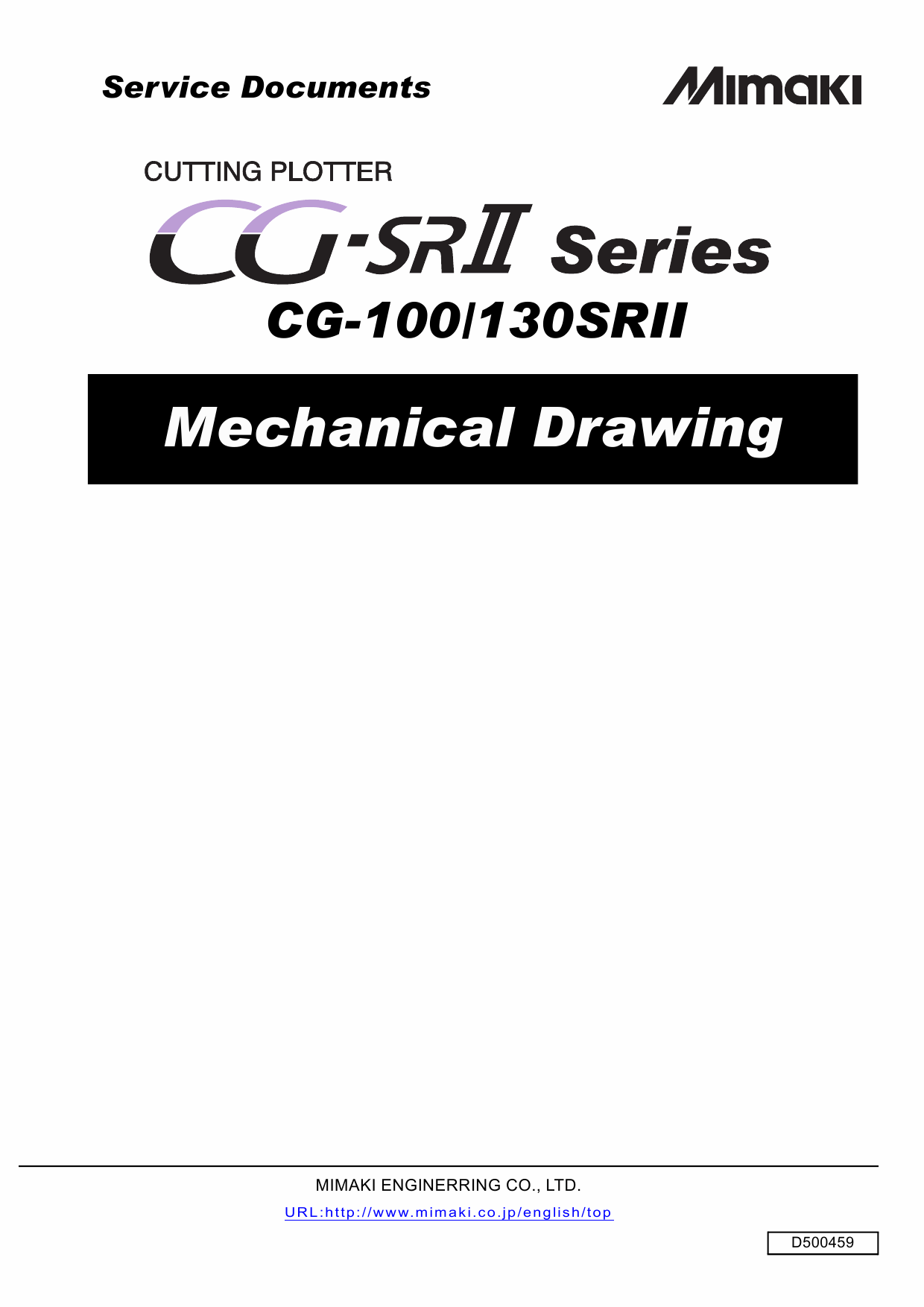 MIMAKI CG SRII 100 130 MECHANICAL DRAWING Parts Manual-1